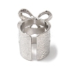 Alloy Rhinestone Bowknot Wide Open Cuff Rings for Women RJEW-S412-07P-4