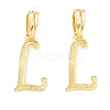 Rack Plating Eco-Friendly Brass Letter Pendants KK-K265-02G-L-1