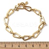 304 Stainless Steel Figaro Chains Bracelets for Women BJEW-R009-02G-5