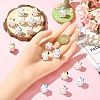 6Pcs 3 Colors Handmade Bright Glazed Porcelain Beads PORC-YW0001-32-4