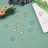 12Pcs 2 Colors 201 Stainless Steel Huggie Hoop Earring Findings FIND-DC0005-86-4