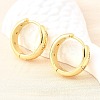 Brass Micro Pave Clear Cubic Zirconia Hoop Earrings EJEW-Z121-01G-2