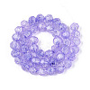 Transparent Crackle Glass Beads Strands GLAA-N053-10mm-05-2