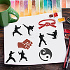 Plastic Reusable Drawing Painting Stencils Templates DIY-WH0172-922-7