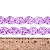 Baking Paint Transparent Glass Beads Strands DGLA-N017-04E-4