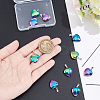 10Pcs Electroplate Non-magnetic Synthetic Hematite Pendants G-NB0003-57-3