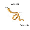 304 Stainless Steel Snake-Shaped Cuff Rings for Women FT0606-2-1