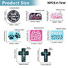 16Pcs 16 Styles Silicone Focal Beads SIL-CA0004-52-2