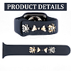 6Pcs 6 Styles Bees Zinc Alloy with Enamel Watch Band Studs FIND-UN0003-39-5
