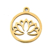 Ion Plating(IP) 201 Stainless Steel Pendants STAS-M015-08G-1