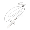 Cross 304 Stainless Steel Pendant Necklaces NJEW-H059-09P-4
