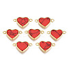 Brass Connector Charms KK-N233-169B-01E-1