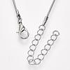 Brass Round Snake Chain Necklace Making MAK-T006-11A-B-2