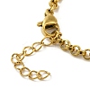 Ion Plating(IP) 304 Stainless Steel Cable Chain Bracelets BJEW-C079-02G-3