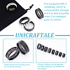 Unicraftale 16Pcs 16 Style 201 Stainless Steel Grooved Finger Ring Settings STAS-UN0044-16-5