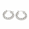 Non-Tarnish 304 Stainless Steel Curb Chain Shape Stud Earrings for Women EJEW-F283-02P-1