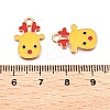 Christmas Theme Alloy Enamel Pendants ENAM-T020-10R-3