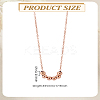 1Pc 304 Stainless Steel Slider Round Beads Pendant Necklaces NJEW-LP0003-10RG-2