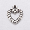 Heart Tibetan Style Alloy Charms LS-AC0324-2