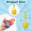 16Pcs 8 Colors Polyester & Spandex Cord Braided Ball Keychain for Jewelry Making DIY Crafts KEYC-CJ0001-05-2