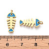 304 Stainless Steel Enamel Pendants STAS-N115-02B-G-3
