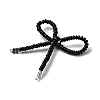 Alloy & Glass Seed Beads Bowknot Chandelier Component Links PALLOY-D359-03G-2