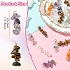 24Pcs 12 Styles Natural Quartz Crystal & Rose Quartz & Tiger Eye & Amethyst & Fluorite & Red Aventurine Pendants & Links Connector Charms PALLOY-YW00048-3