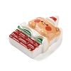 Christmas Bear Theme Opaque Resin Decoden Cabochons RESI-S397-02G-2