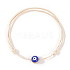 Resin Enamel Evil Eye Beaded Braided Bracelets VX2201-5-1