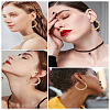 1Pair Alloy Huggie Hoop Earrings EJEW-LP0001-24-4
