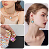40Pcs 2 Colors UV Plating Alloy with Mixed Color Glass Rhinestone Pendants FIND-PJ0001-40-9