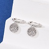 925 Sterling Silver Micro Pave Clear Cubic Zirconia Hoop Earrings for Women EJEW-G427-01P-01-2
