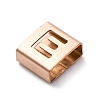 Ion Plating(IP) 304 Stainless Steel Square Slide Charms STAS-L132-25E-RG-2