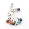 Vintage Chakra Jewelry Gemstone Pendants LS-G-I114-04-1