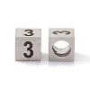 Tarnish Resistant 303 Stainless Steel European Beads STAS-G286-P03-1