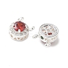 Brass Micro Pave Cubic Zirconia Beads KK-G531-01S-02-2