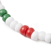 3Pcs 3 Styles Christmas Glass Seed & Handmade Lampwork Beads Stretch Bracelets for Women BJEW-MZ00197-6