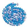 1Strand Two Tone Transparent Crackle Glass Round Beads Strands X-CCG-Q001-10mm-19-2