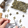 100 Pcs 20 Styles Tibetan Style Alloy Pendants FIND-CJ0003-90-5