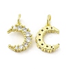 Brass Micro Pave Cubic Zirconia Charms KK-E068-VB413-1