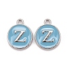 Platinum Plated Alloy Enamel Charms ENAM-S118-04Z-P-1