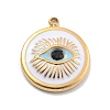 304 Stainless Steel Enamel Rhinestone Pendants RESI-R155-020G-03-1