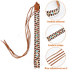 Imitation Leather Braided Southwestern Cowboy Hat Belt DIY-WH0449-03-5