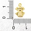 Brass Pave Clear Cubic Zirconia Charms KK-Z051-01G-02-3