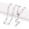 Non-Tarnish 304 Stainless Steel Paperclip Chain Necklace BJEW-B072-01P-1