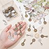 48Pcs 24 Styles Alloy Pendant Decorations HJEW-FH00013-3