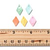 24Pcs 5 Styles Spray Painted Natural Freshwater Shell Pendants BSHE-FS0001-14-5