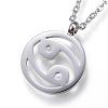 Tarnish Resistant 304 Stainless Steel Pendant Necklaces NJEW-N0074-23P-3