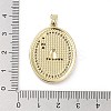 Rack Plating Brass Micro Pave Clear Cubic Zirconia Pendants KK-H474-24B-01G-3