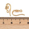 Brass Micro Pave Clear Cubic Zirconia Star Earring Hooks X-KK-A274-06G-3